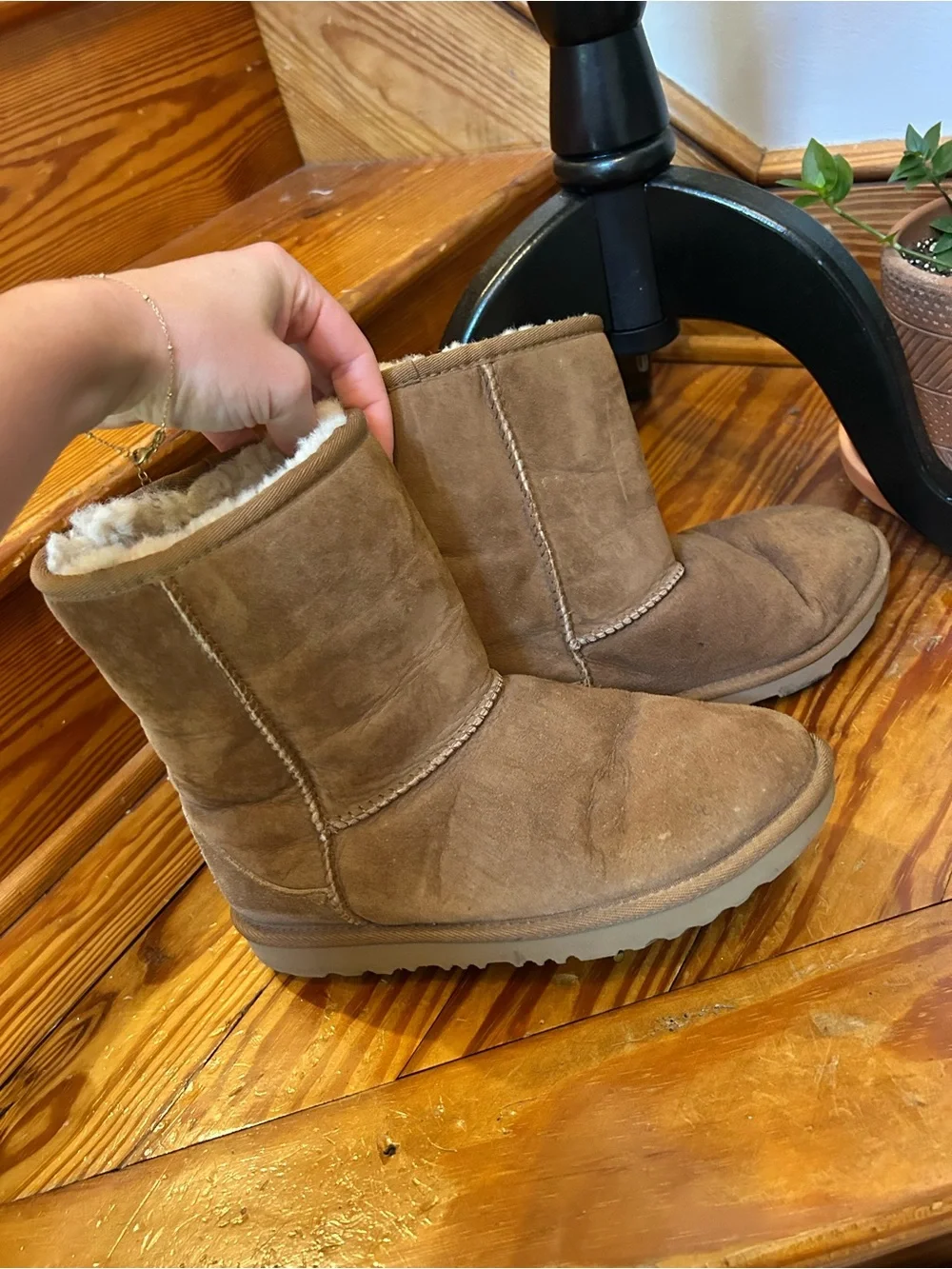 UGG Suede Ankle Boots in Taupe